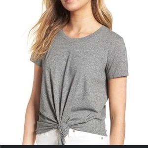Madewell ~ Knot Front Tee in Gray